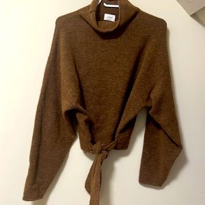 Aritzia Wilfred Lorin alpaca wool wrap sweater size Medium